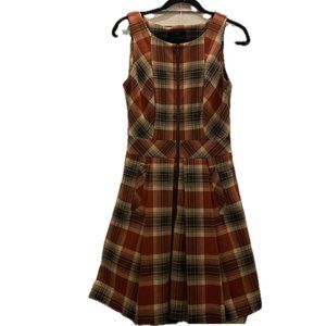 Cue Australia Front Zipper Plaid Dress